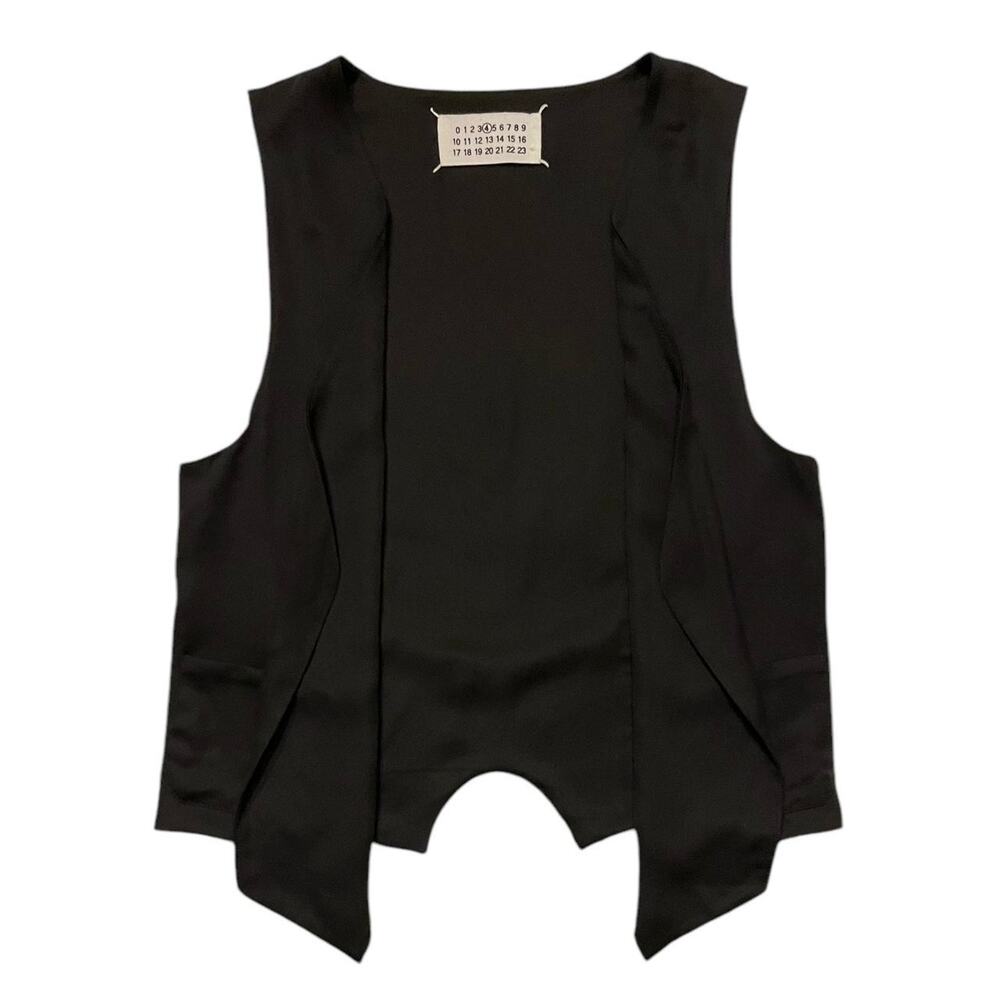Vintage archival 2000’s Maison Martin Margiela silk open front vest Size 4